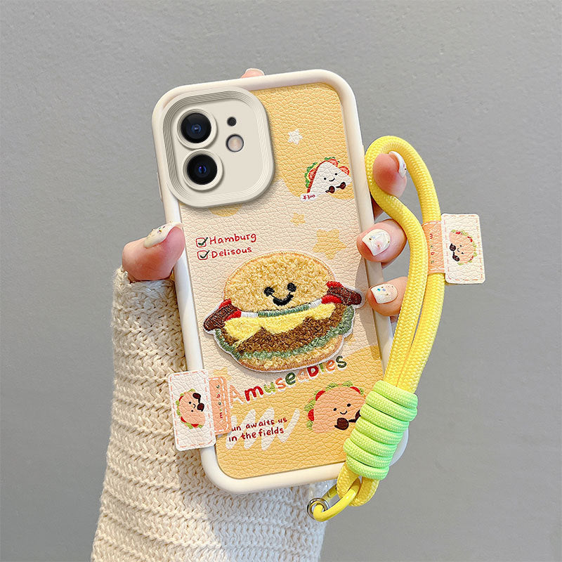 Cute Duck Wrist Strap iPhone Case