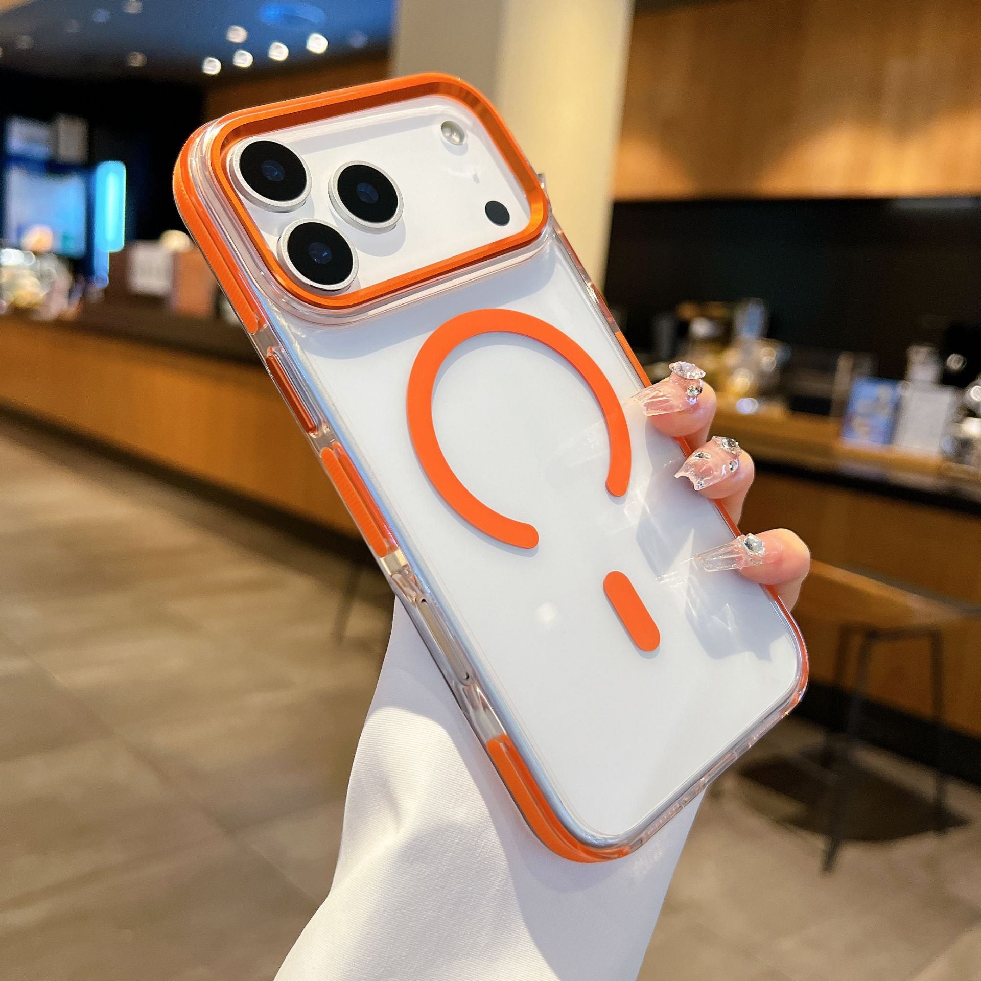 Orange Magnetic Ring iPhone Case