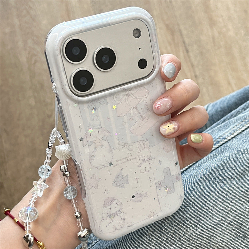 White Pearl Chain iPhone Case