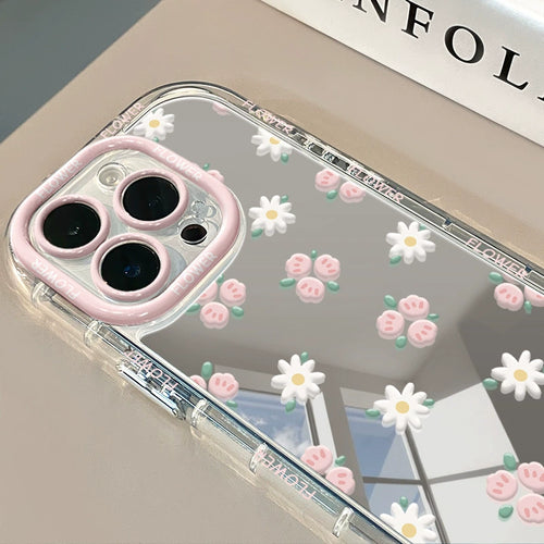 Blue Floral Transparent iPhone Case